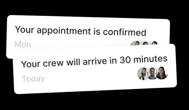 Marco notifications for moving service customers